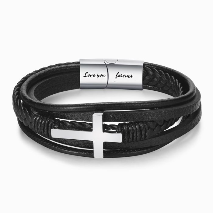 Mens Cross  Bracelet