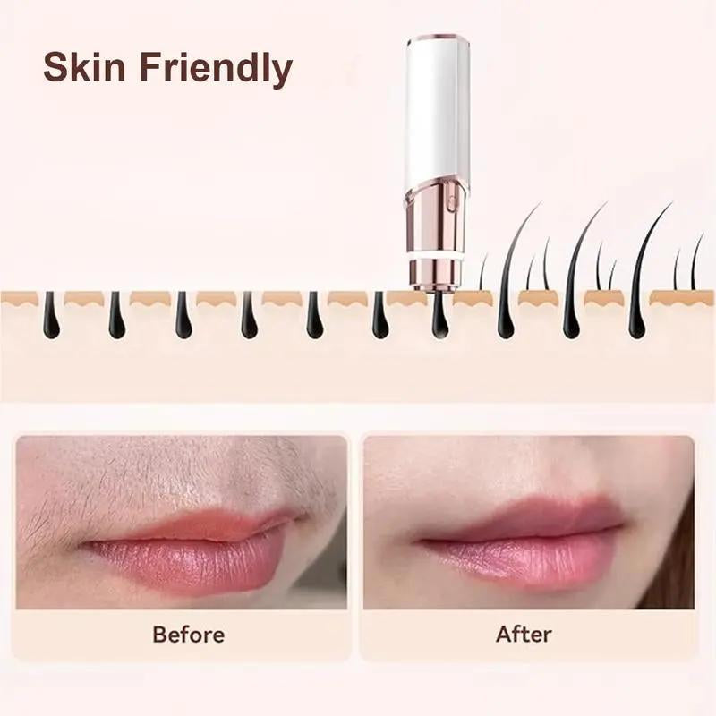 2 in 1 Facial & Eyebrow Hair Trimmer,Electric Eyebrow Trimmer, Lip Facial Body Hair Removal Tool, Facial Hair Care Tool, Electric Shaver Women, Eyebrow, Epilator Hair Remover