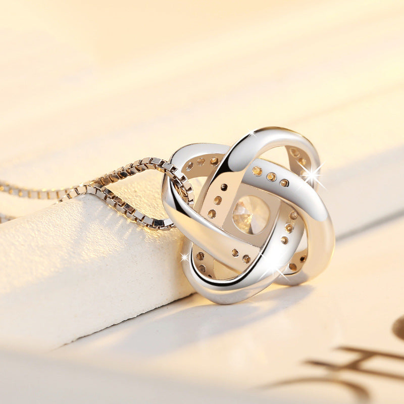 925 Sterling Silver Necklace Zircon Necklaces & Pendants Gift