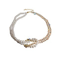 Pearl Crystal Choker Necklace