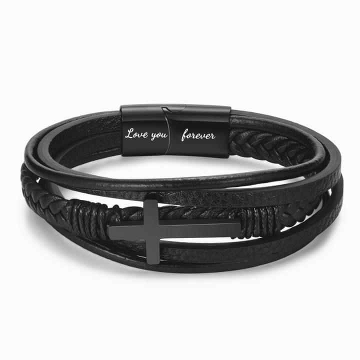 Mens Cross  Bracelet