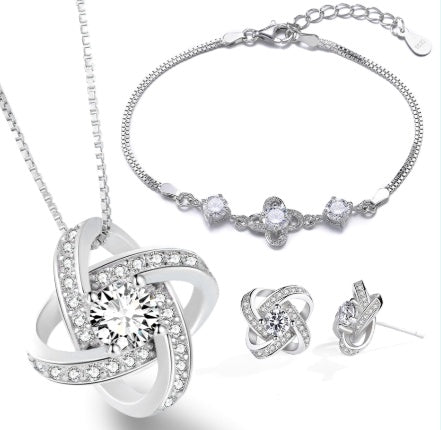 925 Sterling Silver Necklace Zircon Necklaces & Pendants Gift