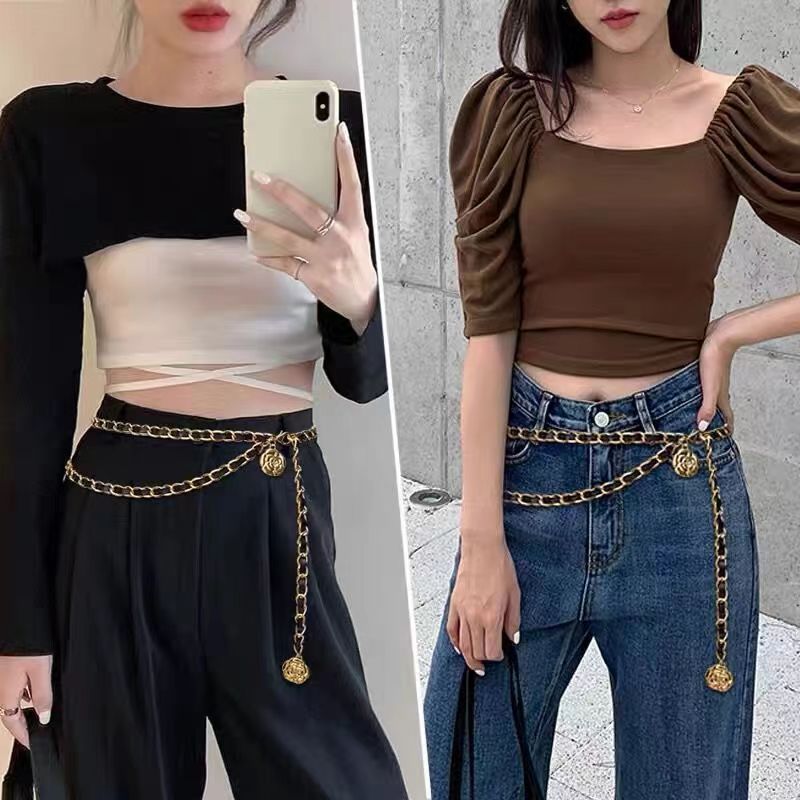 Women's Camellia Waist Chain Belt