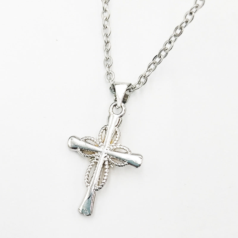 Fashion Octagon Star Cross Pendant Necklaces