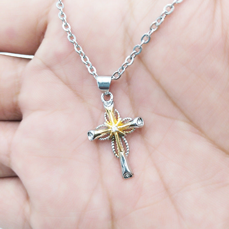 Fashion Octagon Star Cross Pendant Necklaces
