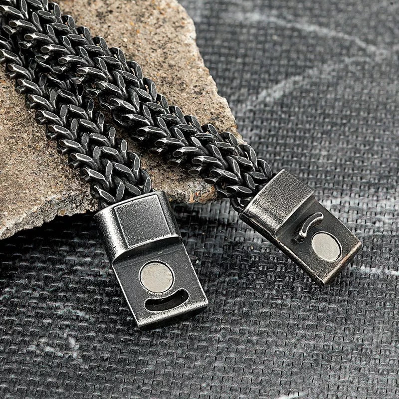 Black Vintage Mens Bracelet