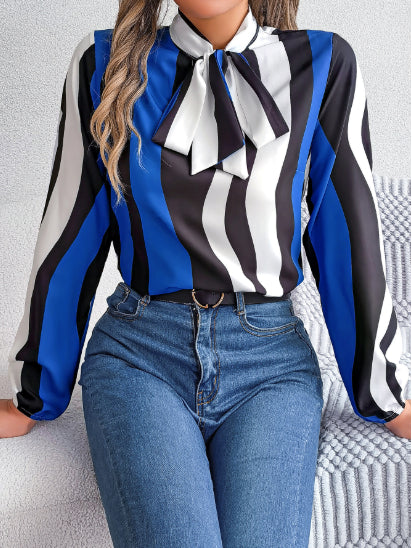 Women's Elegant Contrasting-Color Top