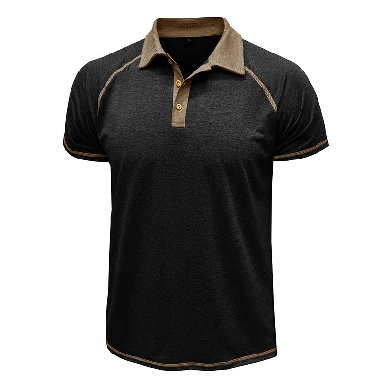 Men's Short Sleeved Lapel T-shirt