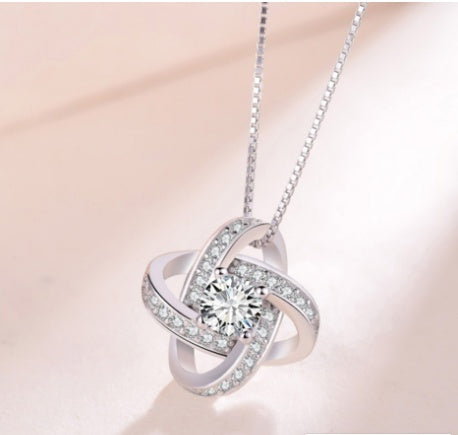 925 Sterling Silver Necklace Zircon Necklaces & Pendants Gift
