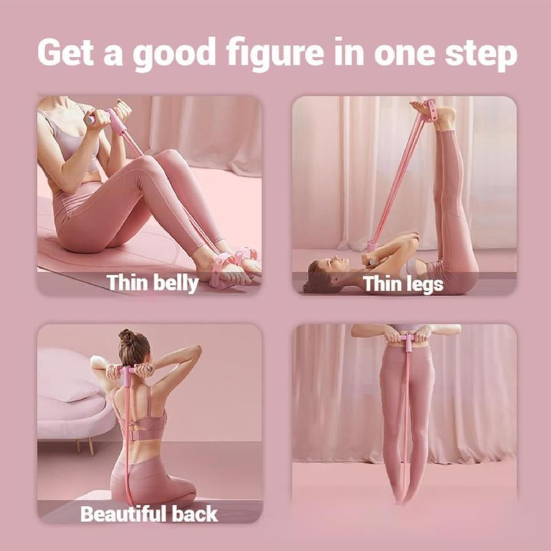 Home Gym Arm & Waist Training Pedal Band – Eco-Friendly Natural Latex Yoga Stretching Band with Adjustable Resistance