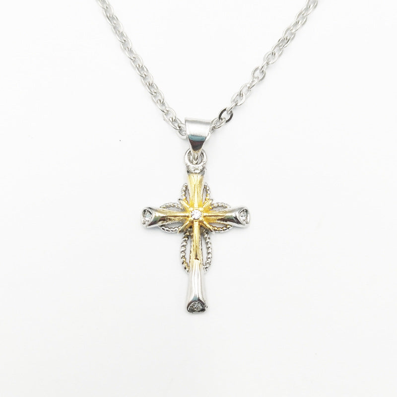 Fashion Octagon Star Cross Pendant Necklaces