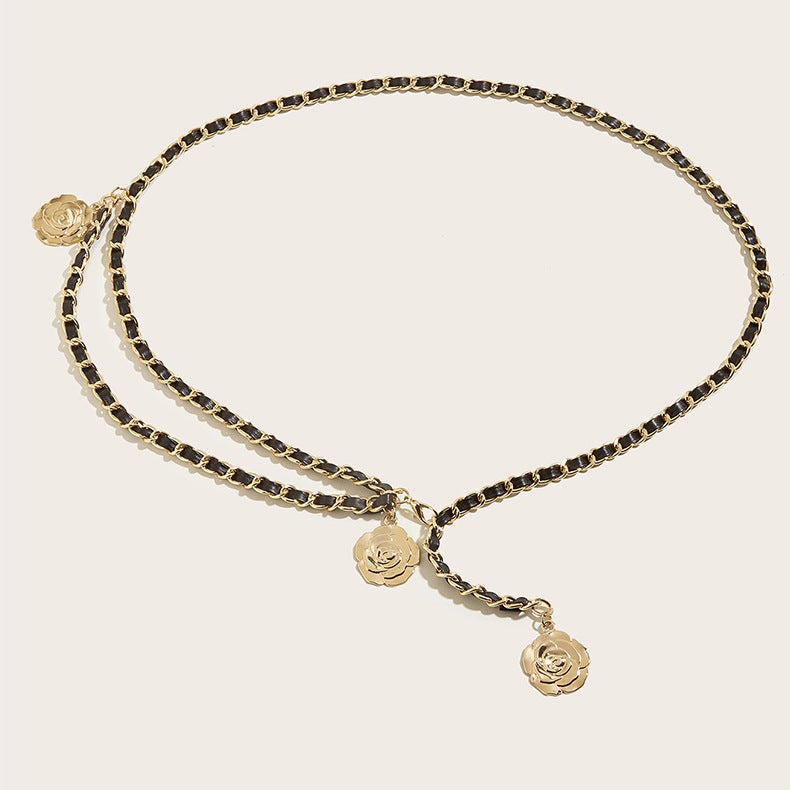 Women's Camellia Waist Chain Belt