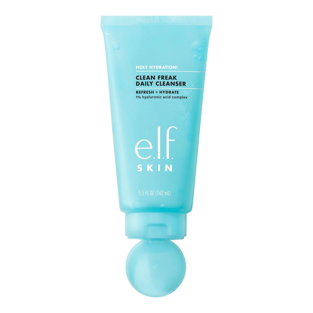 E.L.F. SKIN Holy Hydration! Clean Freak Daily Cleanser, Gentle Hydrating Gel Face Cleanser, 1% Hyaluronic Acid Complex, 5.5 Fl Oz