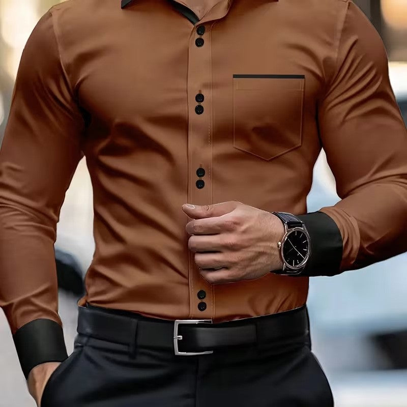Mens Casual Long-Sleeve Shirt