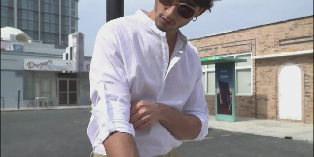 Men's Casual Cotton Linen Shirt